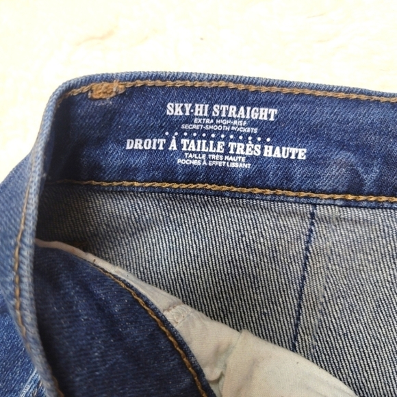 Old Navy Sky -Hi Straight Carpenter's Jeans Size 8 In Blue - Picture 13 of 15